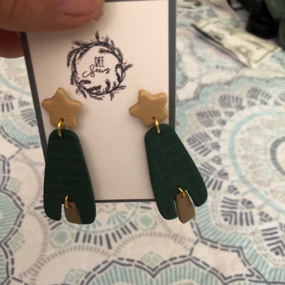 Green Clay earrings